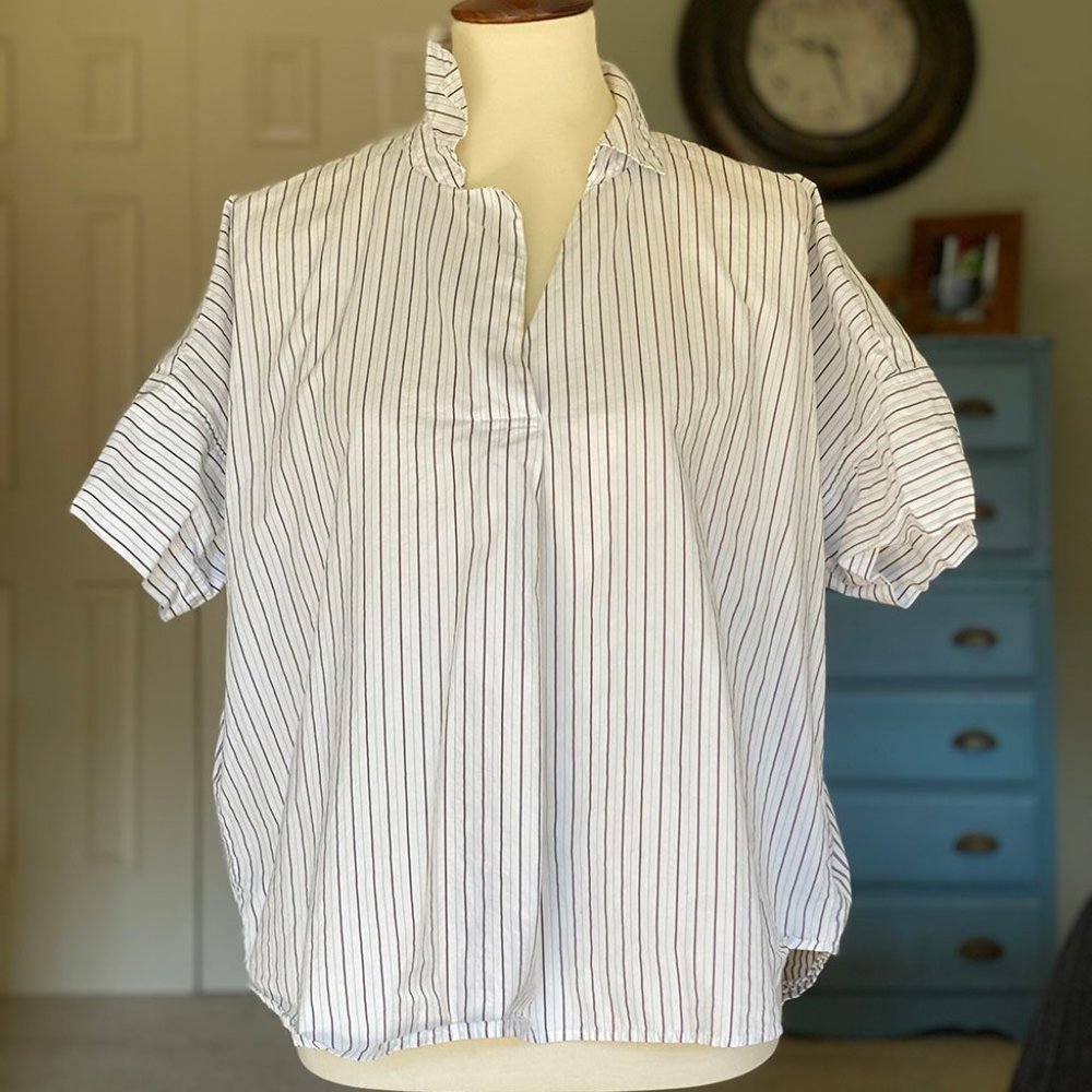Madewell Courier Button Back Shirt Stripe